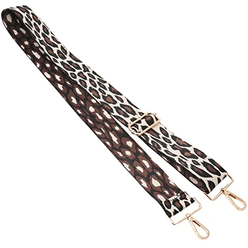 GINJKGO Purse Straps Replacement Crossbody - Bag Shoulder Strap for Handbags, Wide Crossbody Straps for Purses Guitar Style Leopard Pattern Gift for Her