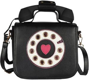 qzunique telephone shoulder bag women retro cross body bag pu leather clutch purse chain tote bag