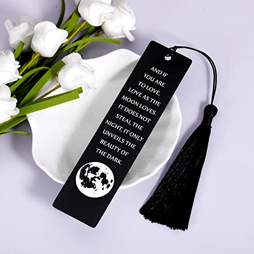 Moon Phases Art Bookmark for Booklovers Phases of The Moon Bookmark with Tassel for Women Men Celestial Space Cosmic for Kids Teens Students Teachers Reading School Library Office Accessories