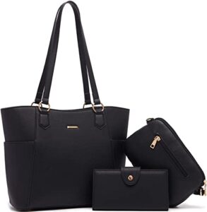 tote handbags for women purse and wallet set large shoulder bags crossbody purses satchel black