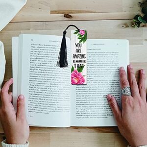 FIVE ELEPHANT You are Amazing Funny Inspirational Bookmark, Funny Reader Gifts, Reading Gifts, Gift for Men and Women, Book Lover Writers Friends