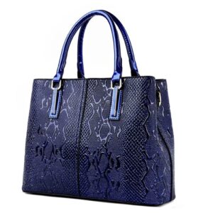 luxury handbags women bags designer capacity tote bag leather shoulder crossbody bags (blue,30cm)