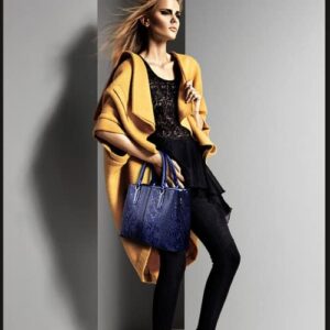 Luxury Handbags Women Bags Designer Capacity Tote Bag Leather Shoulder Crossbody Bags (Blue,30cm)