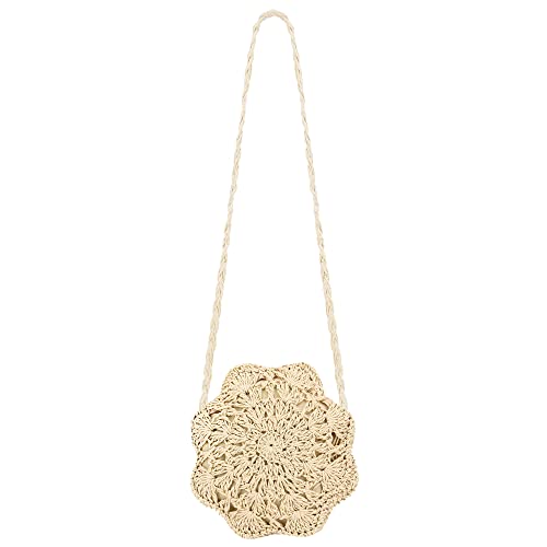 Naimo Straw Crossbody Bags for Women Rattan Bag Woven Straw Shoulder Handbag Purse Handmade Weaving Summer Beach Bag