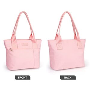 GoodSing Tote Bag, Shoulder Bag For Women Girl Waterproof Oxford Work Purse Handbag Travel Bag Washable Shopping Bags Large Capacity Pink