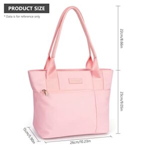 GoodSing Tote Bag, Shoulder Bag For Women Girl Waterproof Oxford Work Purse Handbag Travel Bag Washable Shopping Bags Large Capacity Pink