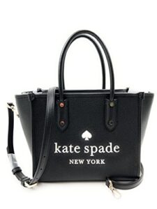kate spade new york pebbled leather small tote bag (black)