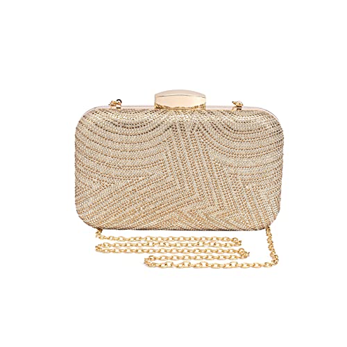 Mulian LilY Gold Glitter Clutch Purse For Women Sparkly evening bags Prom Party Handbag M265