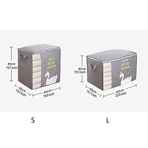 WDhomLT 2pcs Storage Bins with Lids Cartoon Print Fabric Storage Bins with Lids Fabric Cubes with Clear Window Fabric Foldable Storage Bins Organizer Containers Baskets Storage Bins for Clothes
