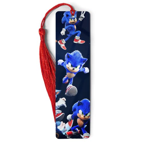 Bookmarks Ruler Metal Sonic Bookography Hedgehog Tassels Measure Bookworm Reading for Book Bibliophile Gift Reading Christmas Ornament Markers Bookmark