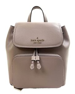 kate spade new york darcy flap drawstring medium backpack leather warm taupe