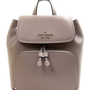 Kate Spade New York Darcy Flap Drawstring Medium Backpack Leather Warm Taupe