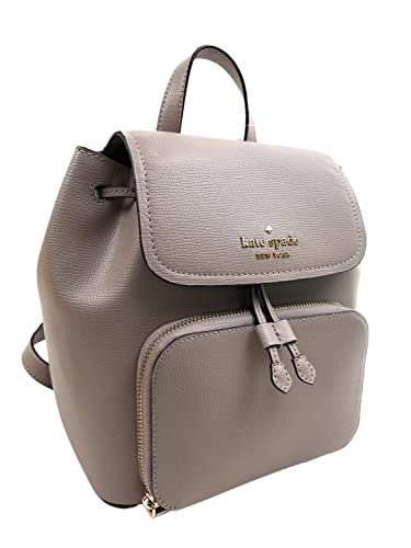 Kate Spade New York Darcy Flap Drawstring Medium Backpack Leather Warm Taupe