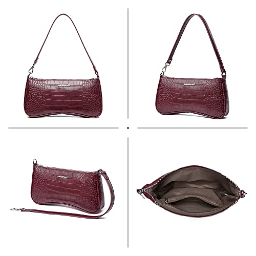 Shoulder bag for Women Retro classic Purse PU leathe Clutch HandBag with Zipper Closure