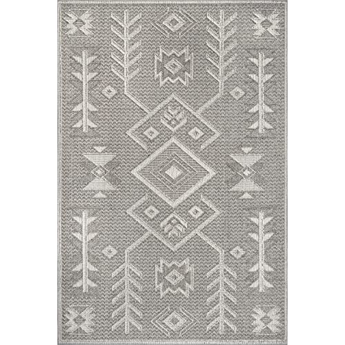 nuLOOM Theresa Textured Southwestern Area Rug, 6' 7" x 9', Grey