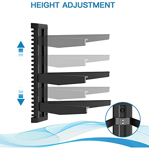 Floating Wall Mounted Shelf AV Mount Shelf & PERLESMITH Full Motion TV Wall Mount