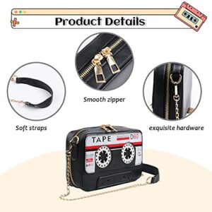 Emprier Women's Retro Tape Recorder Evening Purse Crossbody HandBag Shoulder Bag Clutch Party bag