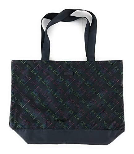 Victoria's Secret PINK Tote Bag Black Rainbow Logos