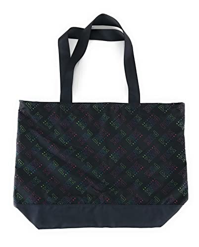 Victoria's Secret PINK Tote Bag Black Rainbow Logos