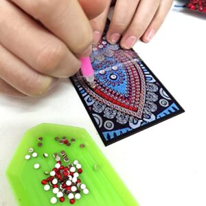 Diamond Painting Bookmark 3pack DIY Painting Bookmark Mandala Floral Beaded Bookmark Leather Tassel Bookmark for Valentine's Day Graduation Birthday Embroidery Arts Crafts