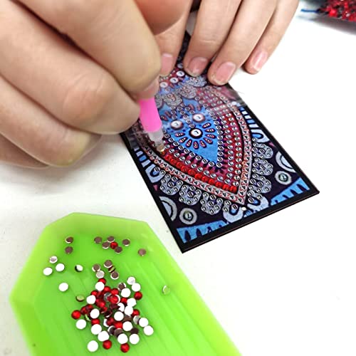 Diamond Painting Bookmark 3pack DIY Painting Bookmark Mandala Floral Beaded Bookmark Leather Tassel Bookmark for Valentine's Day Graduation Birthday Embroidery Arts Crafts