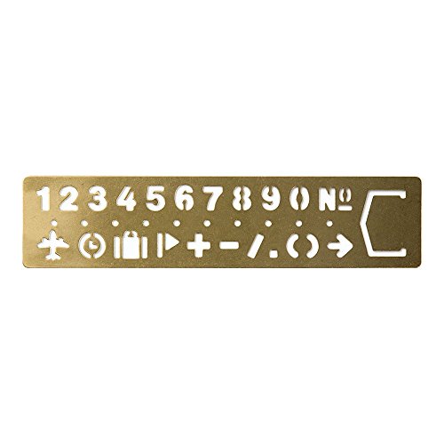 Midori Brass Template Bookmark, Number (42168006)