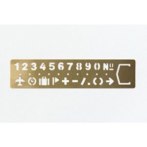 Midori Brass Template Bookmark, Number (42168006)