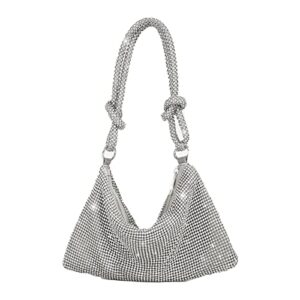 women rhinestone purse sparkly hobo bag crystal clutch purses shiny handbag shoulder bags for party evening prom wedding