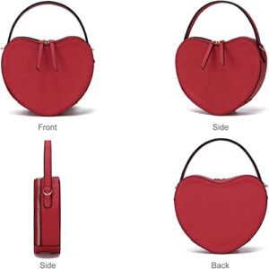 CATMICOO Small Heart Shaped Purse for Women with Removable Crossbody Strap