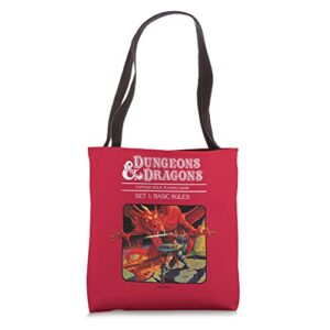 dungeons & dragons vintage basic rules cover tote bag