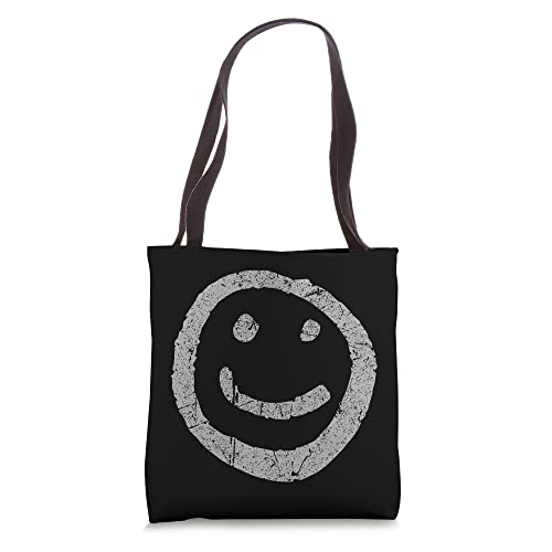 Vintage Smiling Face Happy Smiley Cool Emoticon Fans Tote Bag