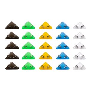 mouchoi corner paper clips, triangle clips, colorful bookmarks, 25 pcs