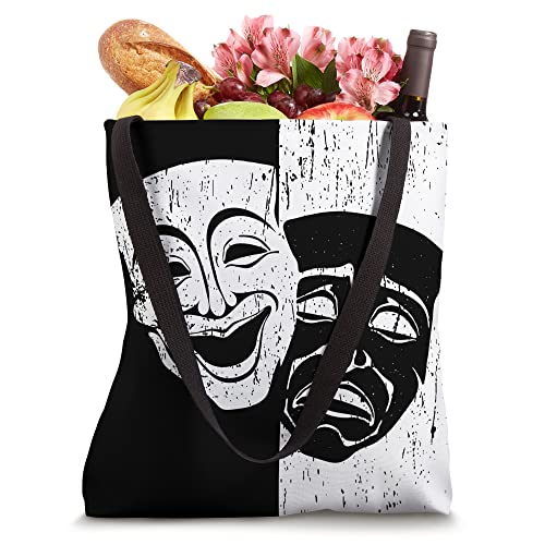 Theater Mask Soft Grunge Drama Comedy And Tragedy Vintage Tote Bag