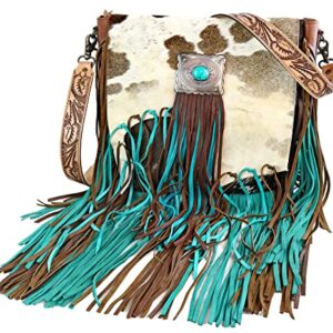 American Darling Cowhide And Fringe Crossbody ADBG830