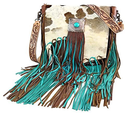 American Darling Cowhide And Fringe Crossbody ADBG830