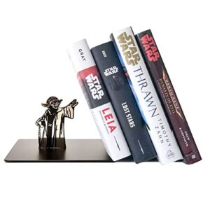 master yoda force metal bookend, double-sided printing yoda pattern, creative gift for star war lovers