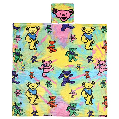 Bioworld Grateful Dead Bear Tie Dye Pocket Throw