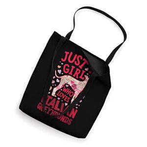 Italian Greyhound Just A Girl Who Loves Dog Flower Floral Tote Bag