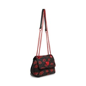 Betsey Johnson Shine Art Convertible Bag, Red