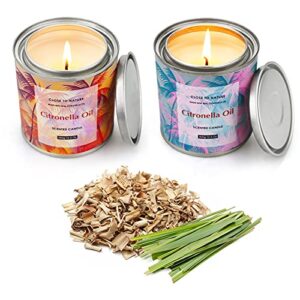 Citronella Candles Outdoor and Indoor, 4 Pack 42 Oz 240 Hours Large Citronella Candles for Summer, Long Lasting Lemongrass Soy Candle Scented Candles for Garden Patio Yard Balcony