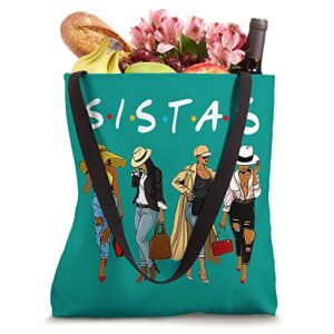 Proud Black Sistas Queen Melanin Afro African American Women Tote Bag