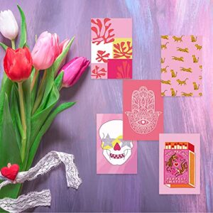 MATJOE 70pcs Wall Collage Kit Aesthetic Pictures- Western Photo Wall Collage Kit Prints 4x6 inch, Mini Posters Bedroom DIY Teen Girls Trendy Stuff Room Decor (Pink)