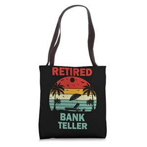 retired bank teller retirement banker gifts tote bag