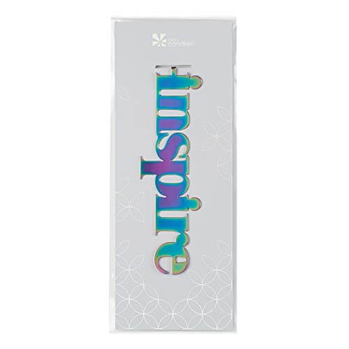 Metal Bookmark - Inspire. 5.4" x 1.6". Holographic Plated Metal. Functional and Fashionable Bookmark. Durable Metal Bookmark & Place Holder by Erin Condren.