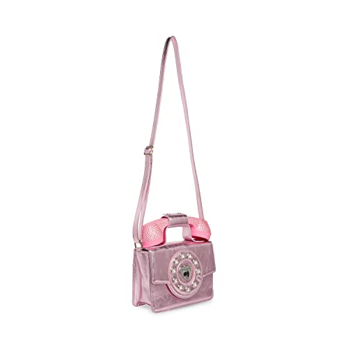 Betsey Johnson Womens Betsey Johnson Party Line Rhinestone Phone Bag, Pink, One Size US