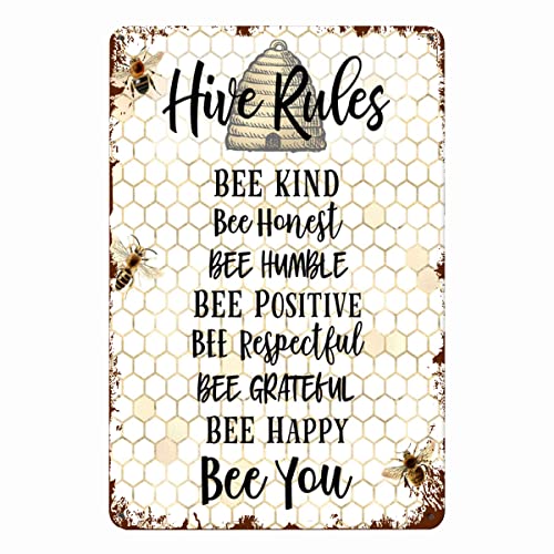 Be Kind Honey Bee Decor Bumble Bee Decor Be Kind Sign Bee Decor Honey Bee Decor Classroom Art Metal Signs Funny 8X12 Inches