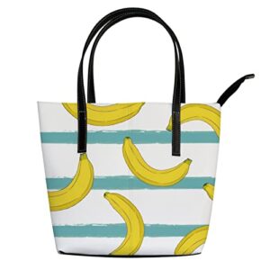 Fashionable women's handbag tote bag, Banana 1printed shoulder bag is light and durable