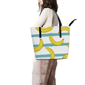 Fashionable women's handbag tote bag, Banana 1printed shoulder bag is light and durable