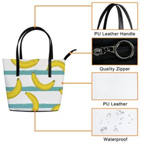 Fashionable women's handbag tote bag, Banana 1printed shoulder bag is light and durable