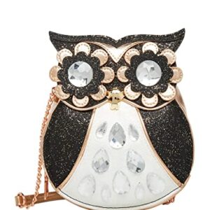 Betsey Johnson Night Owl Bag Crossbody, Black